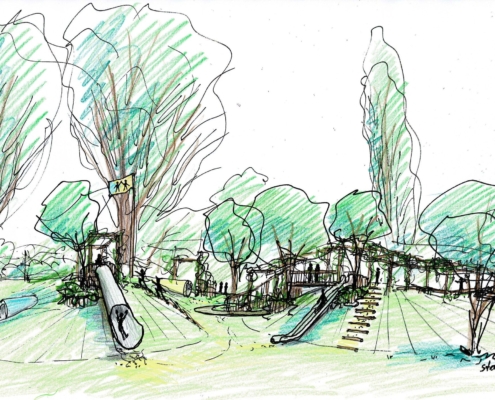 Ontwerp Groene Heuvels (Stadsgras) Schetsontwerp van de Groene Heuvels door Stadsgras